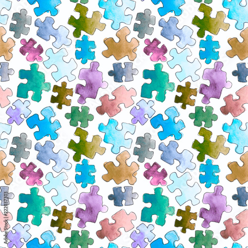 puzzle pattern seamless. Cartoon puzzle Seamless wallpaper