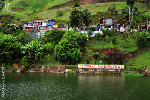 Bild auf Leinwand Guatape Lake (El Penol) in Antioquia, Colombia, South America