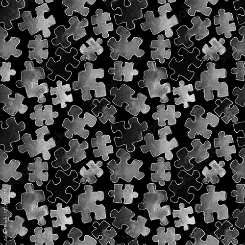 puzzle pattern seamless. Cartoon puzzle Seamless wallpaper