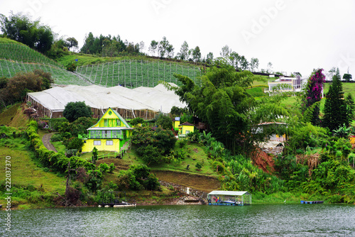 Bild auf Leinwand Guatape Lake (El Penol) in Antioquia, Medellin, Colombia, South America