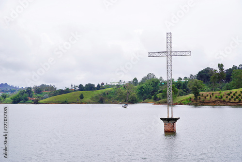 Photography Guatape Lake (El Penol) in Antioquia, Colombia, South America
