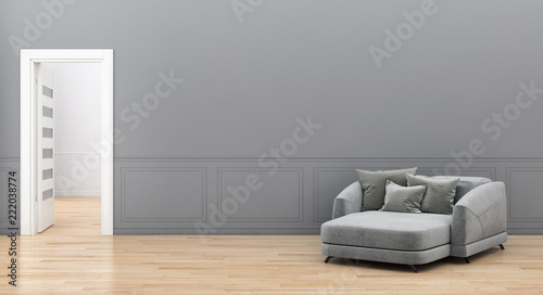 large luxury modern bright interiors apartment Living room illustration 3D rendering computer generated image