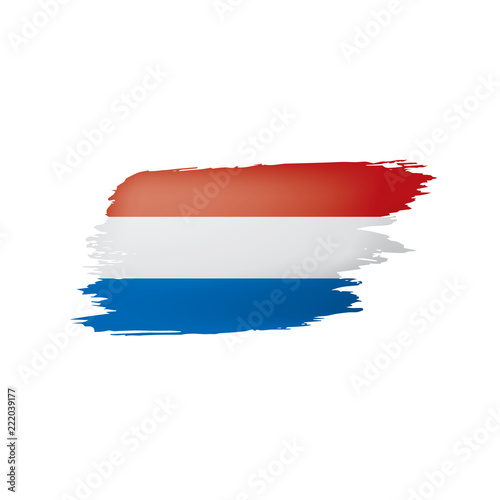 Netherlands flag, vector illustration on a white background