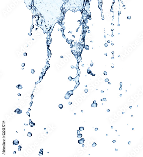 water splash drop blue liquid bubble