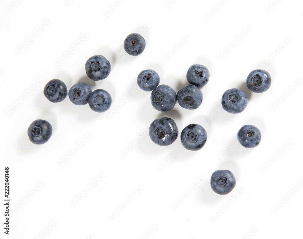 Blueberries isolated on white. Bush blueberry. Blueberries isolated on white. Bush blueberry.