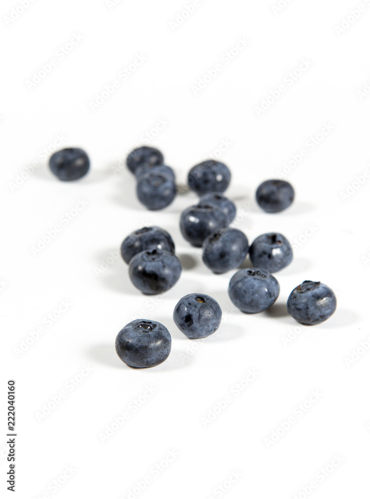 Blueberries isolated on white. Bush blueberry. Blueberries isolated on white. Bush blueberry.