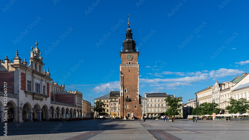 Obraz premium Krakau – Rathausturm und Tuchhallen