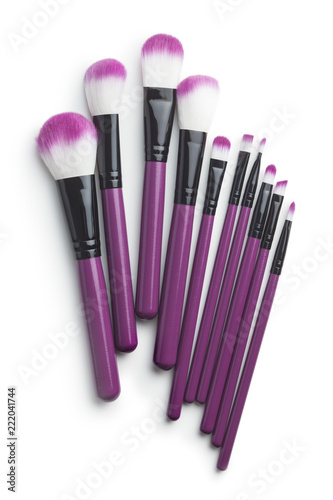 Set of makeup brushes.