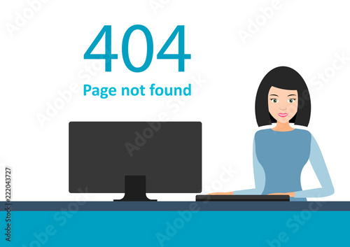 Error 404. Page not found template for website.