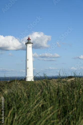 lighthouse on denmarks west coast  europe