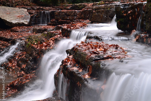 Rippling Waterfalls and Red Toned Streams