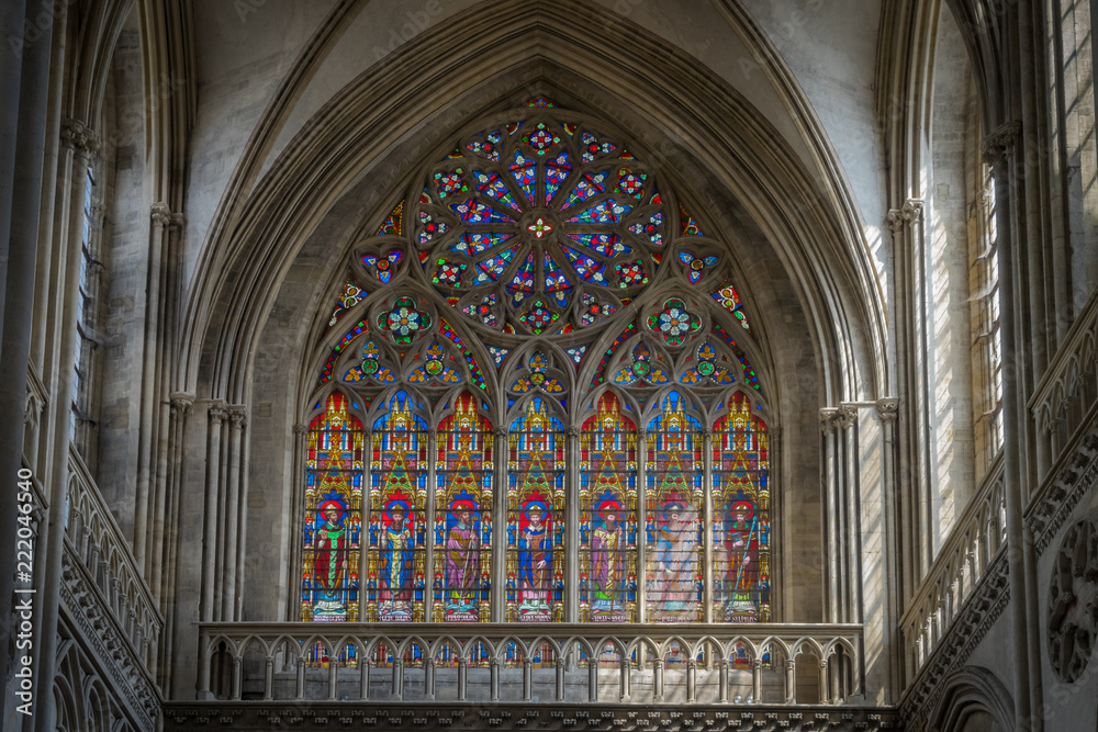 Bayeux, France - 08 16 2018:  La Cathédrale de Bayeux