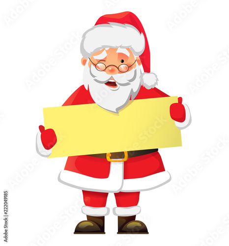 Santa Claus holding banner © Visual Content