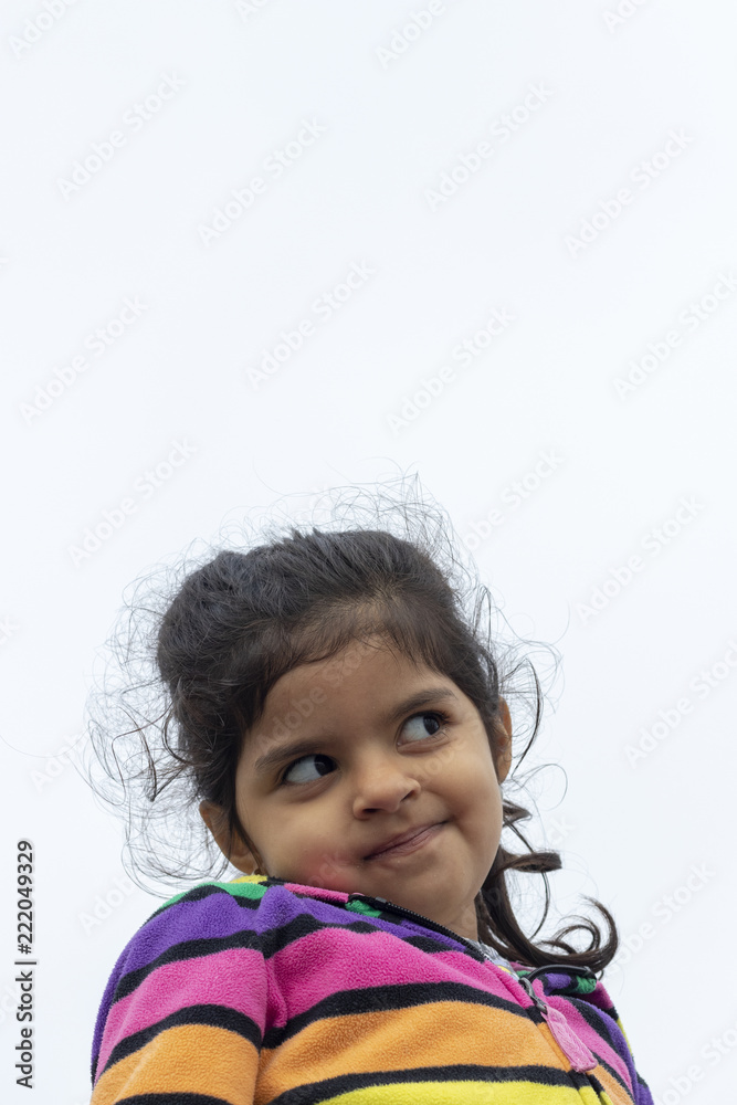 Little girl making gestures with her face Little girl making gestures with her face