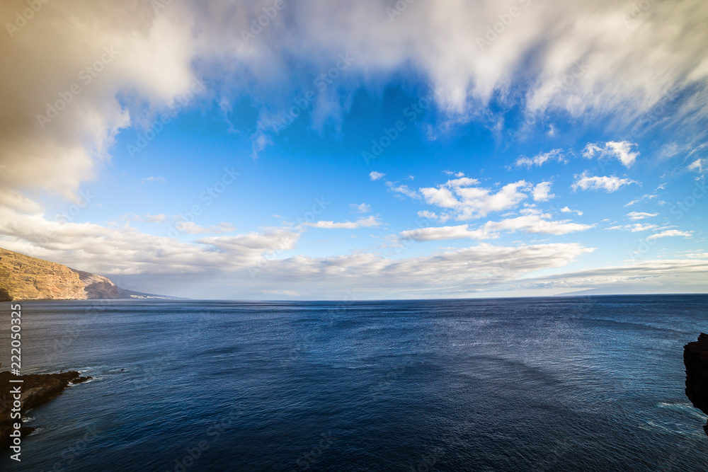 Fototapeta premium View of the Los Gigantes cliffs from Punta de Teno, Tenerife, Canary Islands, Spain