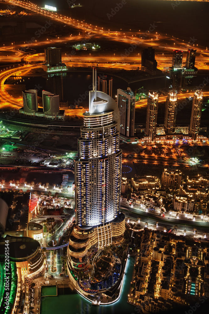 View of downtown Dubai from the Burj Khalifa