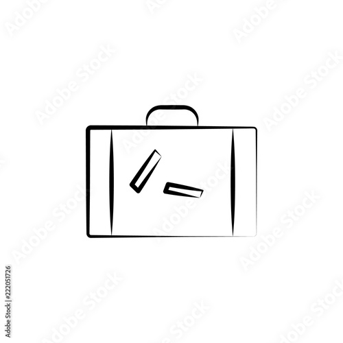suitcase icon. Element of anti aging icon for mobile concept and web apps. Doodle style suitcase icon can be used for web and mobile