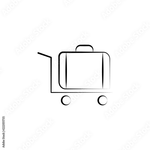 baggage luggage icon. Element of anti aging icon for mobile concept and web apps. Doodle style baggage luggage icon can be used for web and mobile