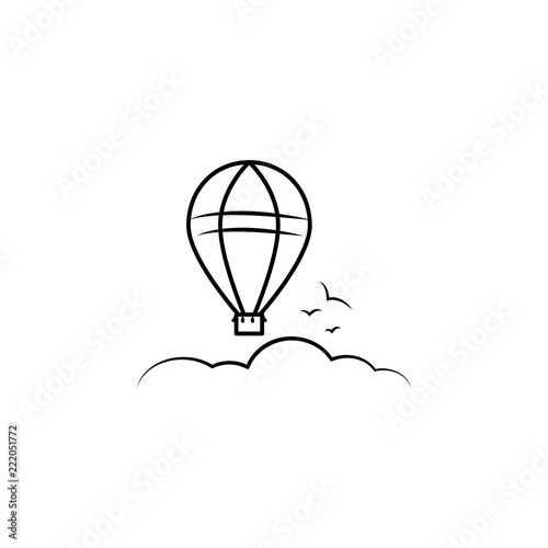 balloon sky icon. Element of anti aging icon for mobile concept and web apps. Doodle style balloon sky icon can be used for web and mobile