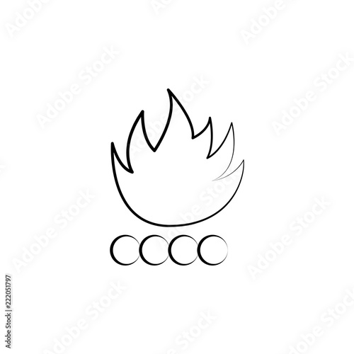 bonfire icon. Element of anti aging icon for mobile concept and web apps. Doodle style bonfire icon can be used for web and mobile