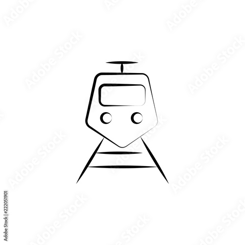 fast train icon. Element of anti aging icon for mobile concept and web apps. Doodle style fast train icon can be used for web and mobile
