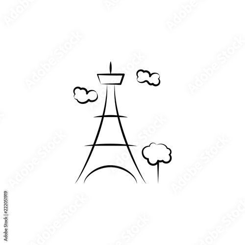 Eiffel icon. Element of anti aging icon for mobile concept and web apps. Doodle style Eiffel icon can be used for web and mobile