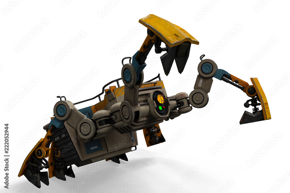 tractor drone at a white background tractor drone at a white background
