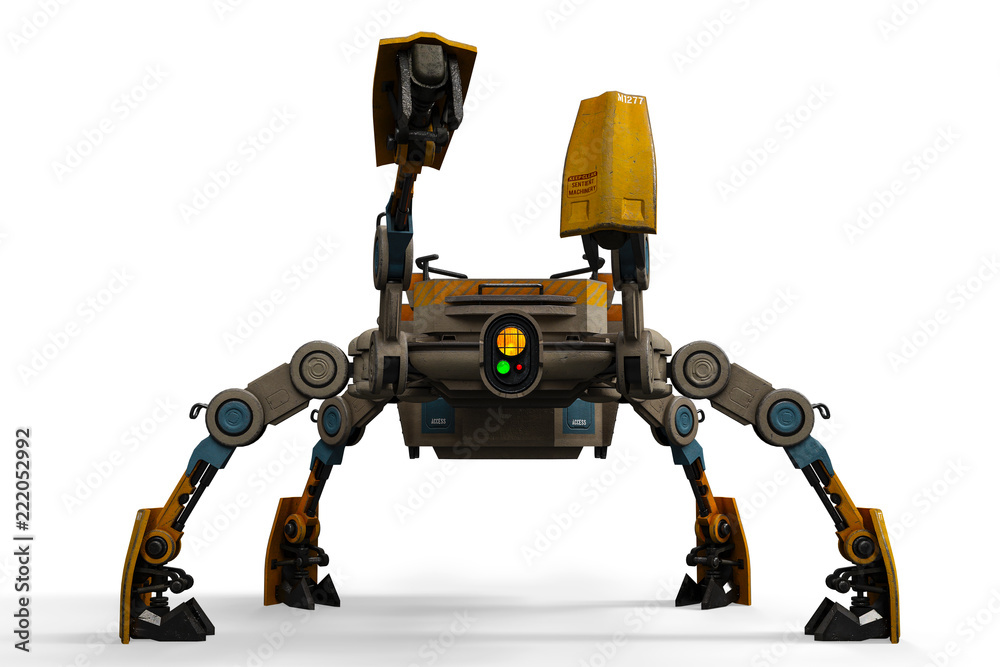 tractor drone at a white background tractor drone at a white background