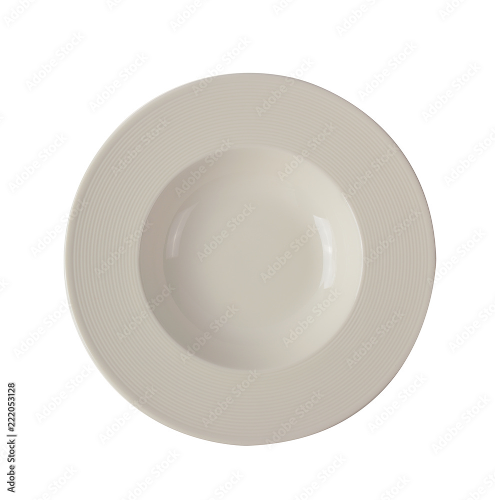 empty Ceramic cream dish top view isolated on white background empty Ceramic cream dish top view isolated on white background