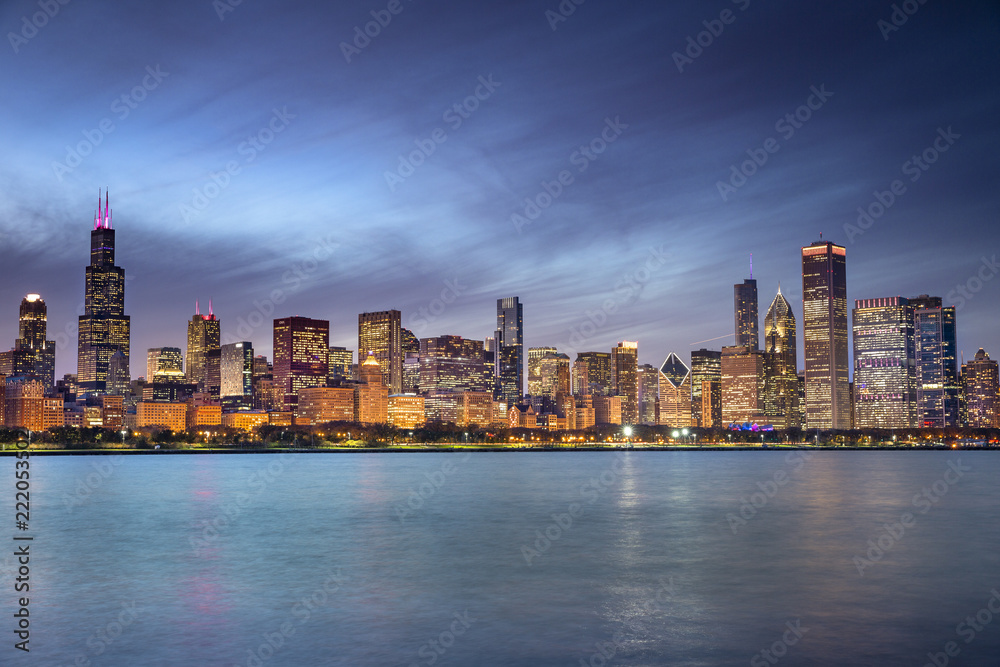 The Adler Planetarium from the 12th Street Beach, Chicago