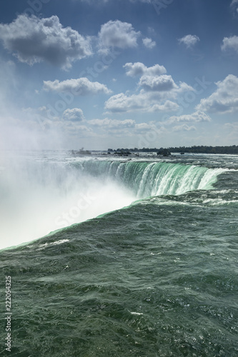 Fresh water flows over the Horseshoe Falls, Niagara Falls, Ontario, Canada