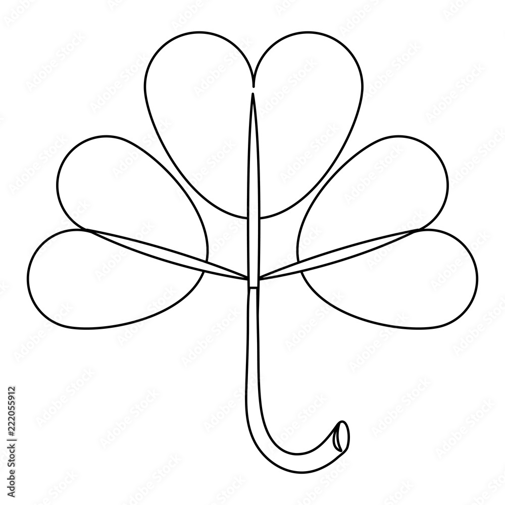Clover irish symbol in black and white Clover irish symbol in black and white