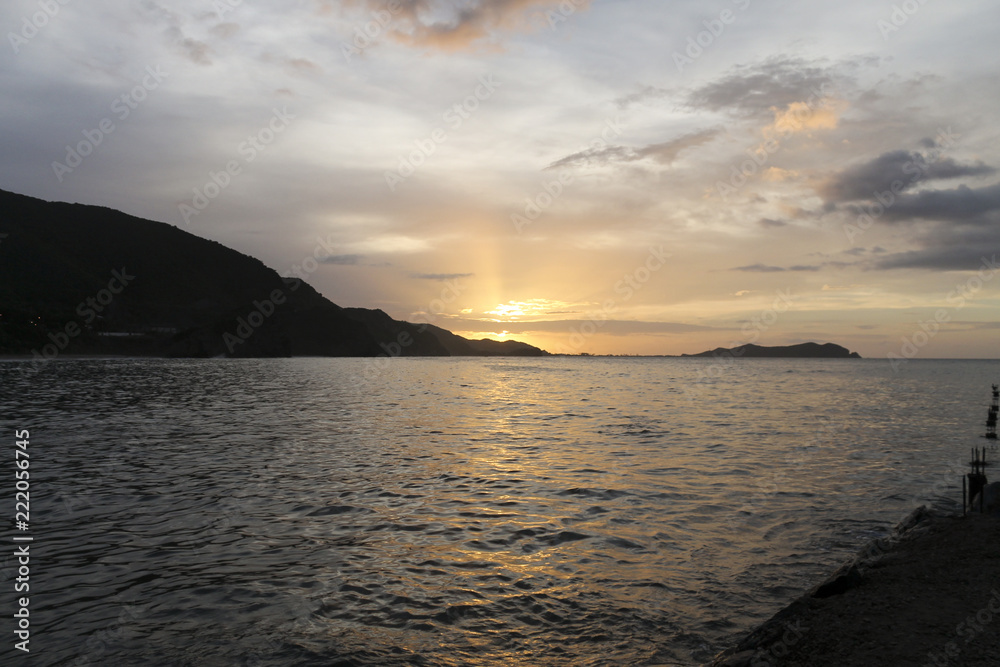 Sunset in Rio Caribe, Venezuela Sunset in Rio Caribe, Venezuela