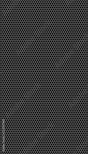 Wallpaper Mural White honeycomb on a black background. Seamless texture. Isometric geometry. 3D illustration Torontodigital.ca