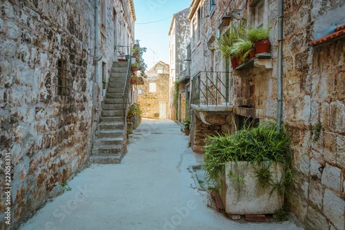 Obraz Miasto Blato na wyspie Korcula, Chorwacja