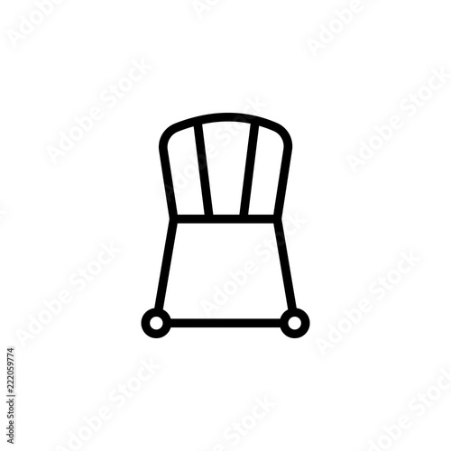 chair icon. Element of furniture from above icon for mobile concept and web apps. Thin line chair icon can be used for web and mobile