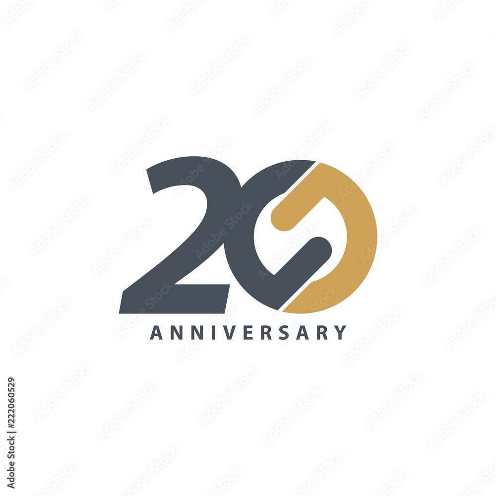 20 Year Anniversary Vector Template Design Illustration 20 Year Anniversary Vector Template Design Illustration