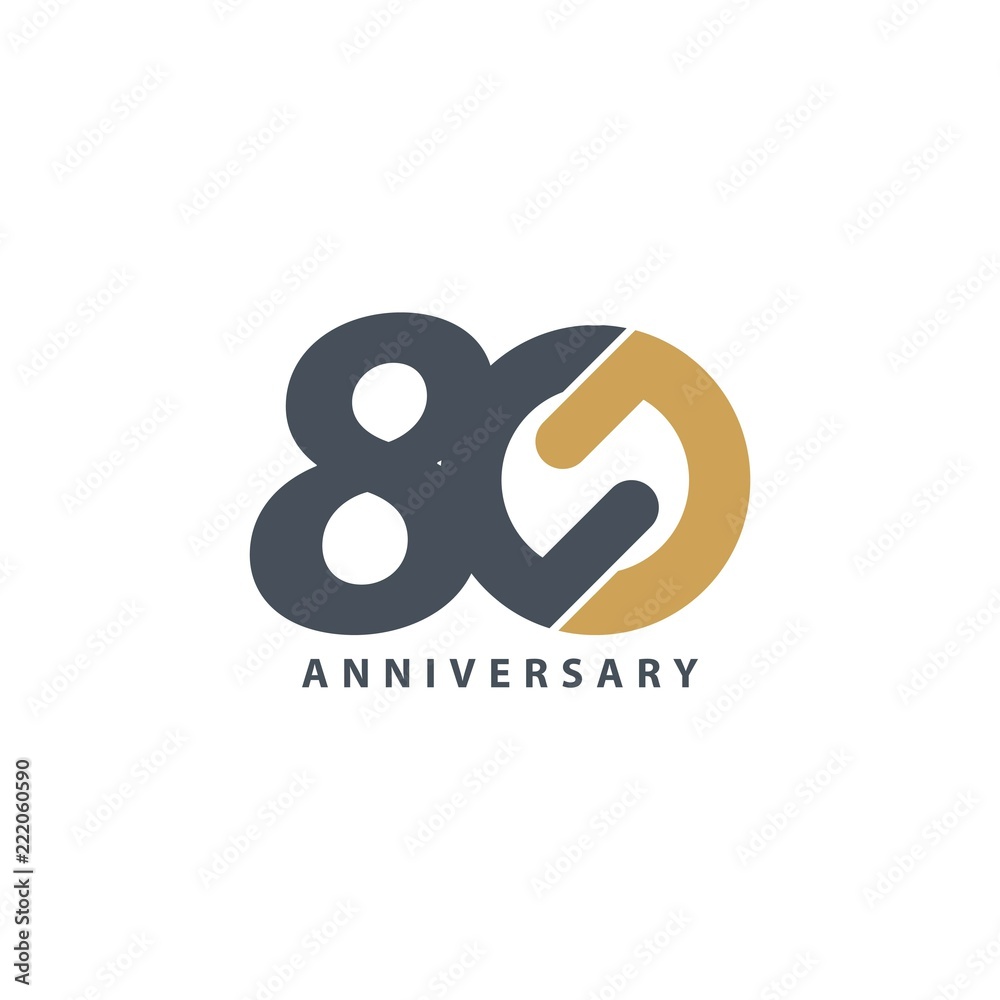 80 Year Anniversary Vector Template Design Illustration 80 Year Anniversary Vector Template Design Illustration
