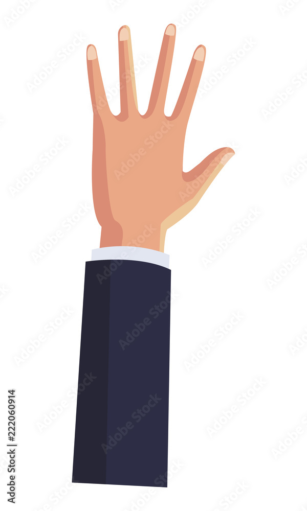 Business hand isolated