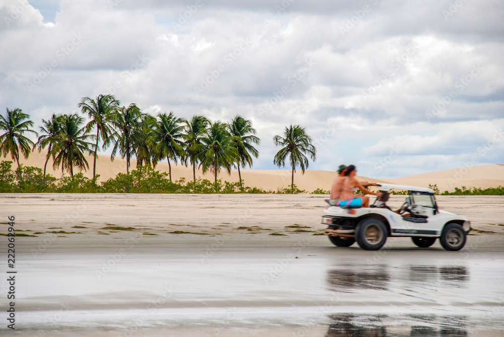Jericoacoara is a virgin beach hidden behind the dunes of the west coast of Jijoca de Jericoacoara, Ceará, Brazil