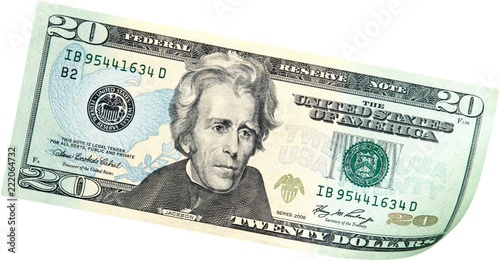 Konstfotografi 20 Dollars Bill - Isolated