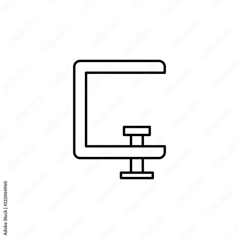 vise. Element of construction icon for mobile concept and web apps. Thin line vise can be used for web and mobile vise. Element of construction icon for mobile concept and web apps. Thin line vise can be used for web and mobile