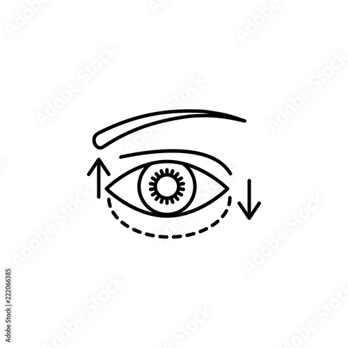 blepharoplasty icon. Element of plastic surgery icon for mobile concept and web apps. Thin line blepharoplasty icon can be used for web and mobile