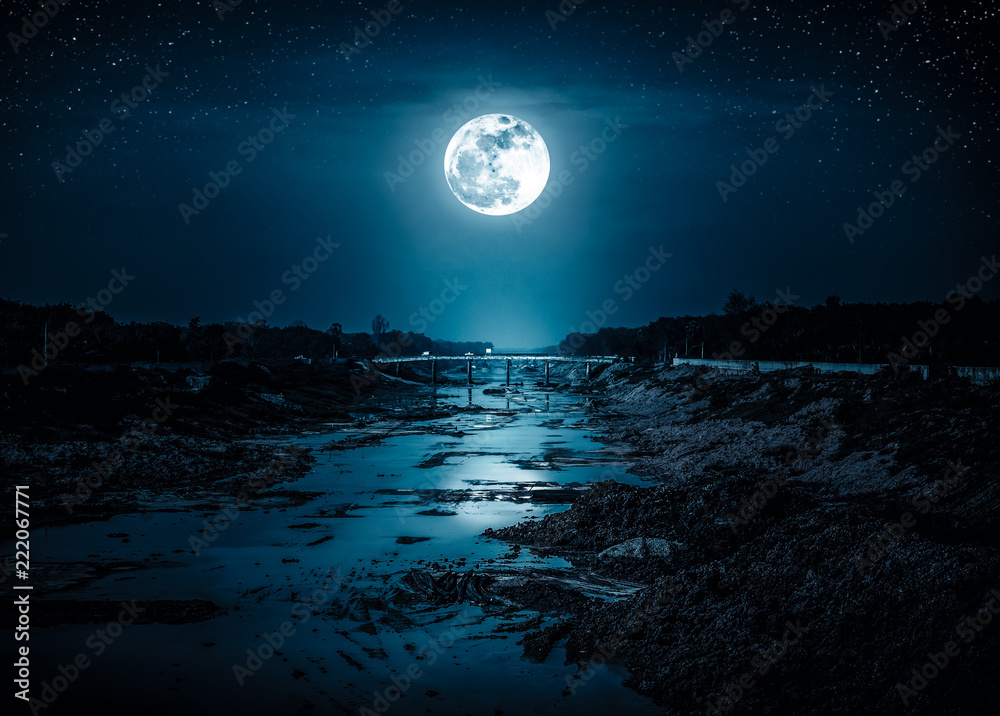 full moon night sky