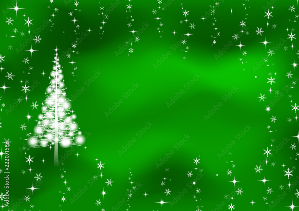 深い森の緑背景のクリスマスツリー Stock イラスト Adobe Stock