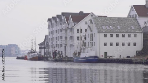 Smedasundet harbour in Haugesund, Norway photo