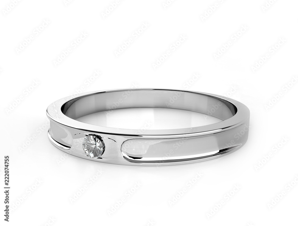 Diamond ring on a white background. Diamond ring on a white background.