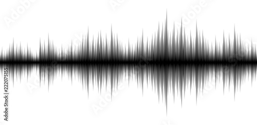Earthquake Wave Low and Hight richter scale. Sound waves oscillating dark light background. Vector illustration