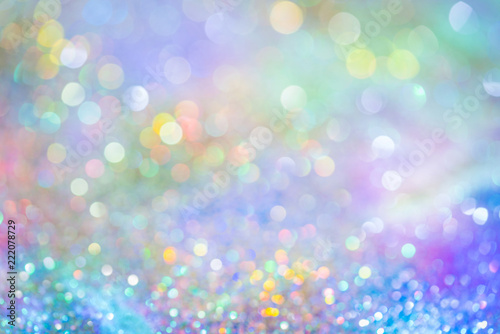 bokeh glitter Colorfull Blurred abstract background for birthday, anniversary, wedding, new year eve or Christmas