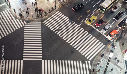 Photography The intersection in Tokyo, Night day